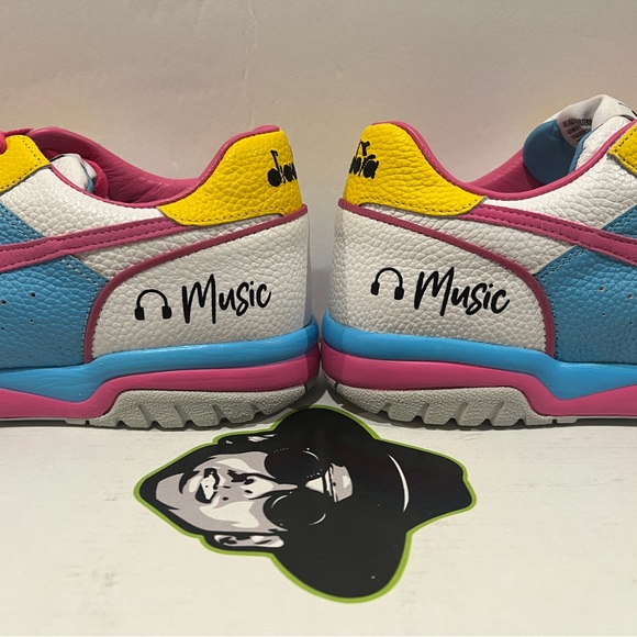 Diadora x DJ Luian, Maverick, Blue, White, Yellow & Pink - Picture 6 of 15